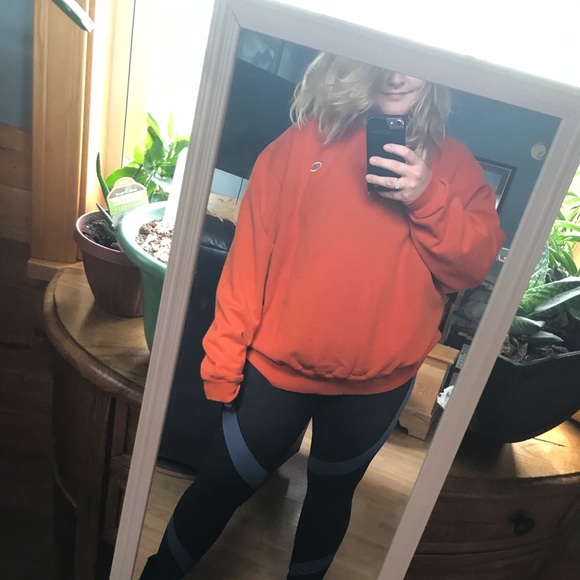 Champion Burnt Orange Sweatshirt Oversized Men’s L - Picture 1 of 3